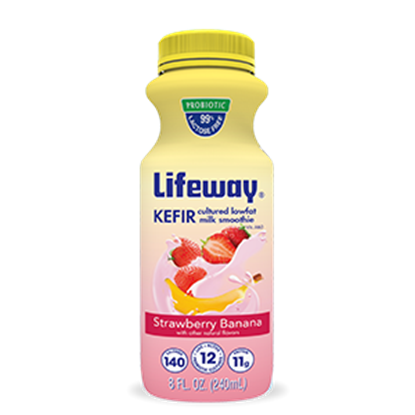 Picture of Low Fat Kefir Ban -Strawberry  8 oz